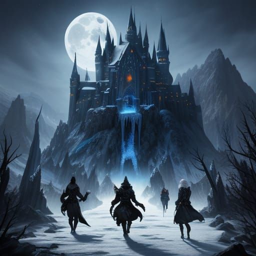 Winter Kingdom in Dark Fantasy: Gothic Palaces and Primordia...