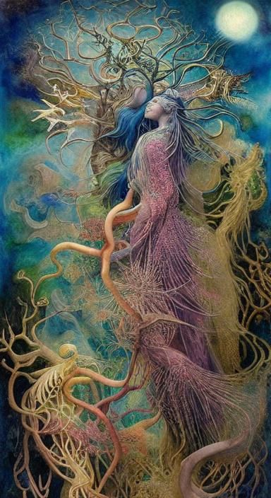 Nox, Protector of the Night in Surreal Fairytale Style