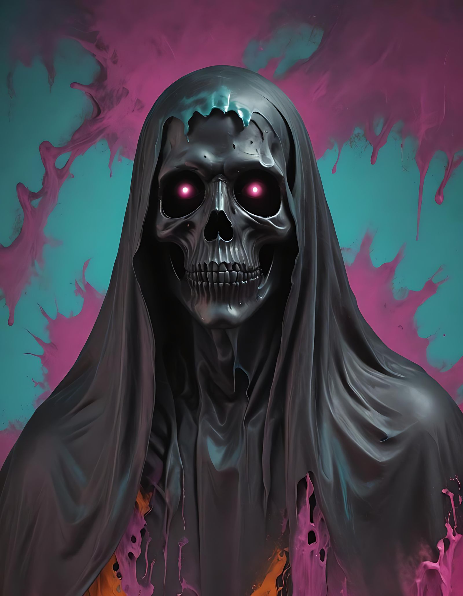 Creepy Black Ghost in Digital 3D