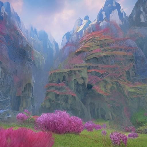 Fantastical Northern Landscape in Detailed Matte Painting