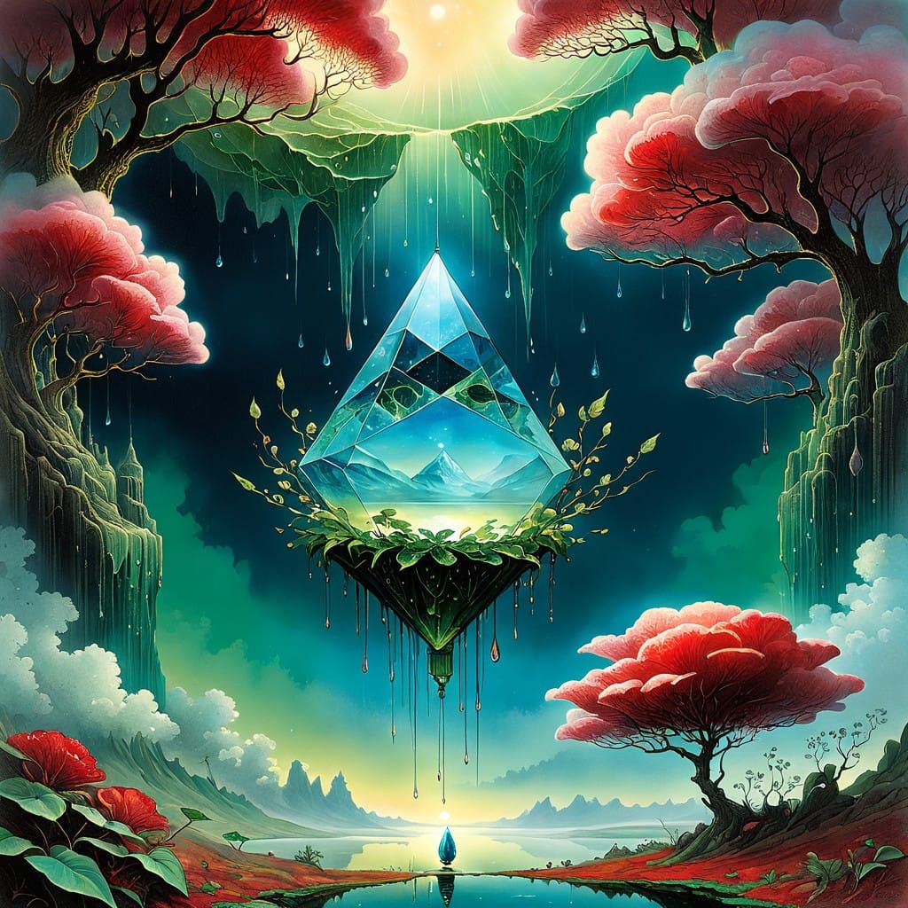 Otherworldly Floral Masterpiece in Dreamy Realism