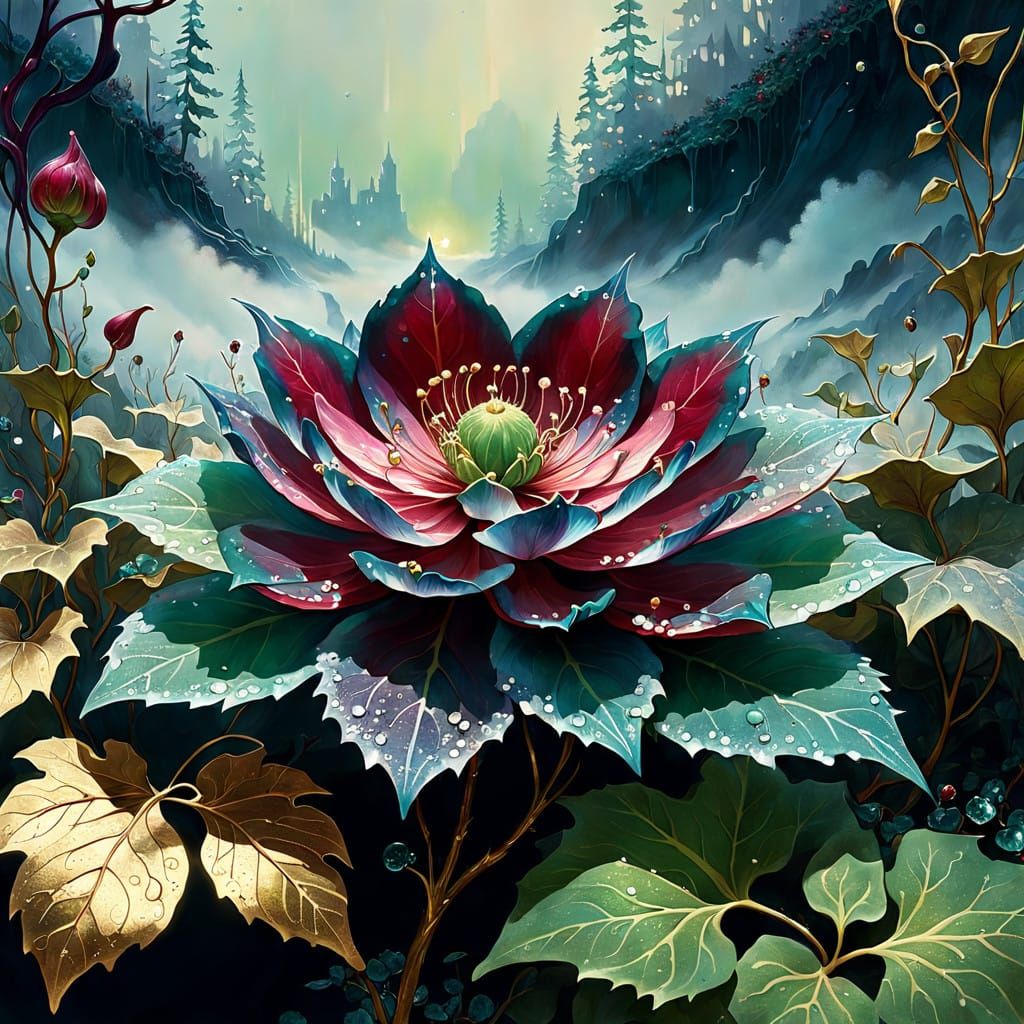 Ethereal Crystal Bloom in Whispers of Dawn