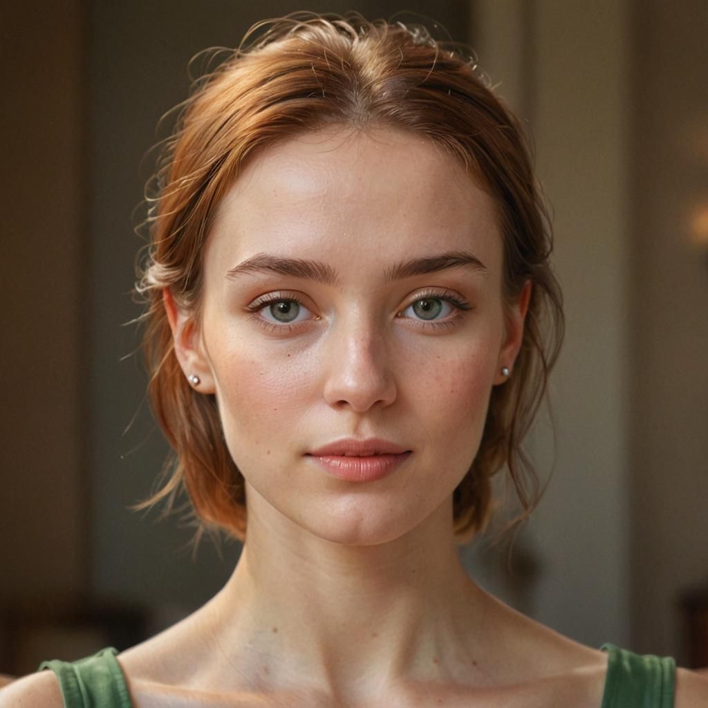 Woman on Sofa in Oil Painting Style