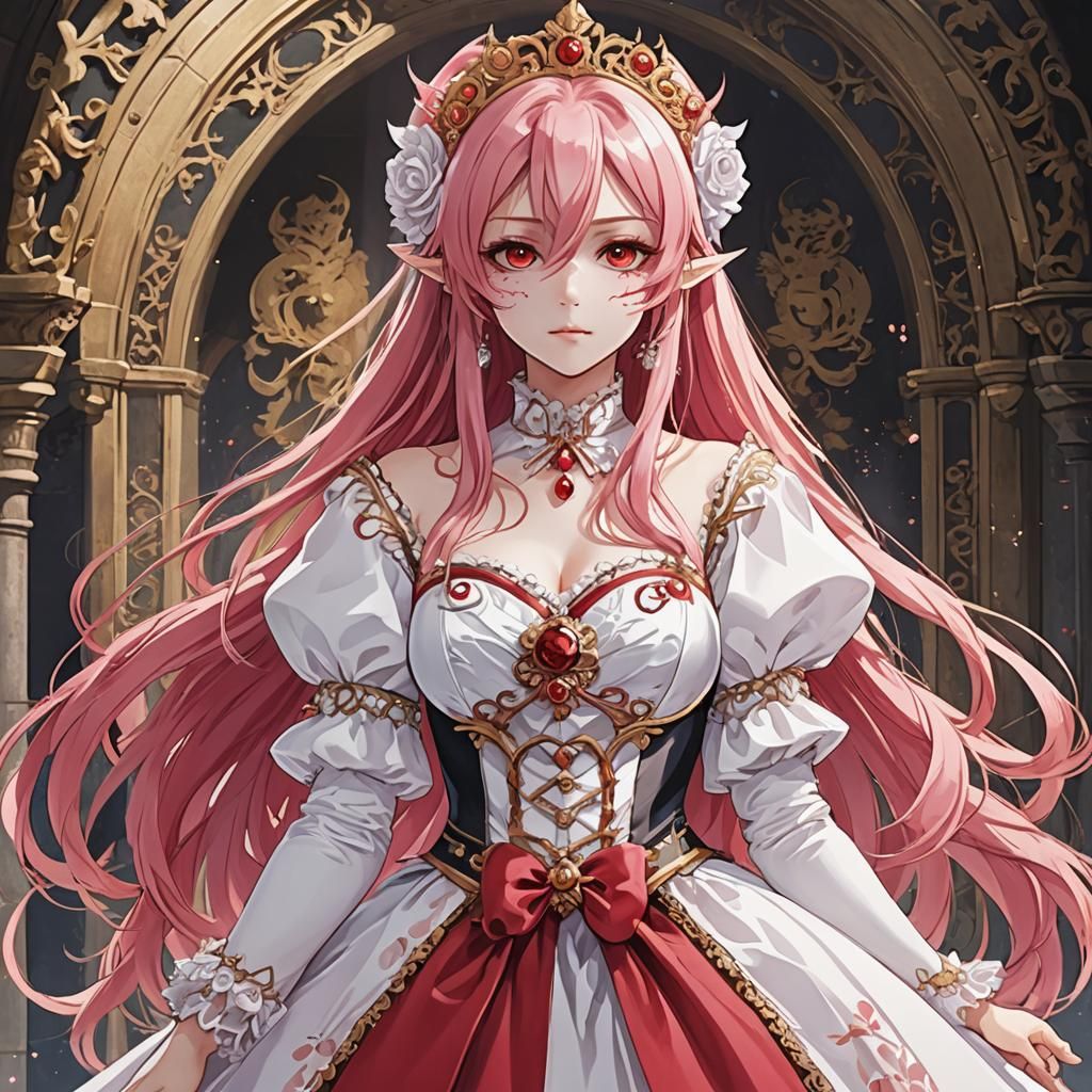 Evil Masked Princess in Anime Style