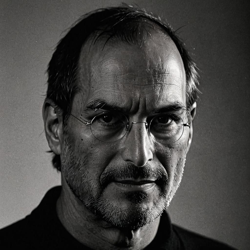 Dramatic Black and White Portrait in Film Noir Style