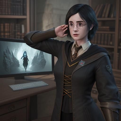 Harry Potter as a Woman: 3D Rendered Portrait
