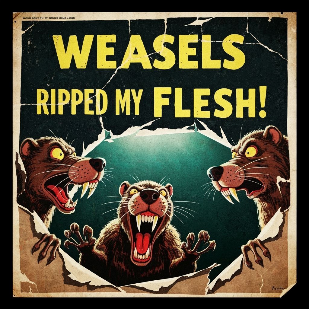 Vintage Poster: Weasels Ripped My Flesh Horror Art
