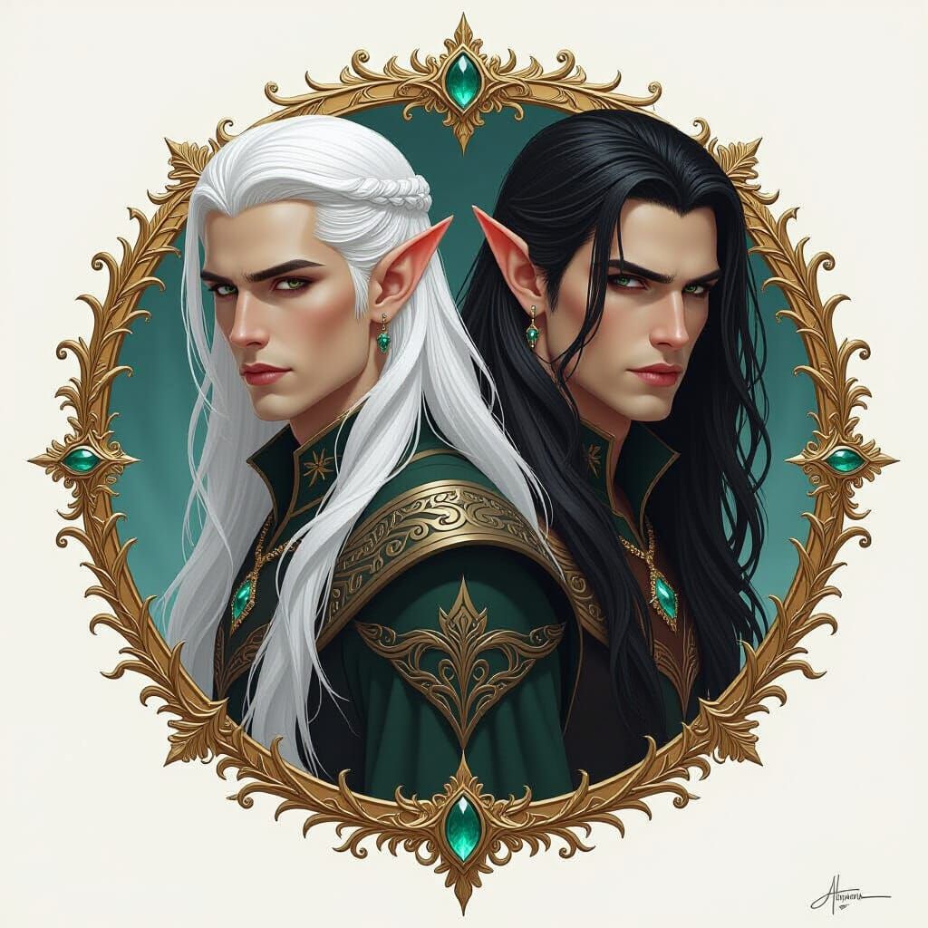 Light and Shadow Elves: Epic Digital Matte Painting