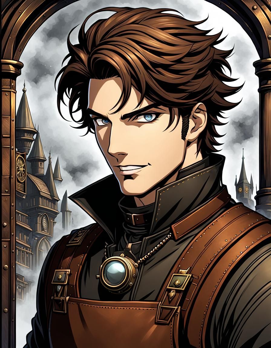 Anime Artificer in Steampunk Workshop