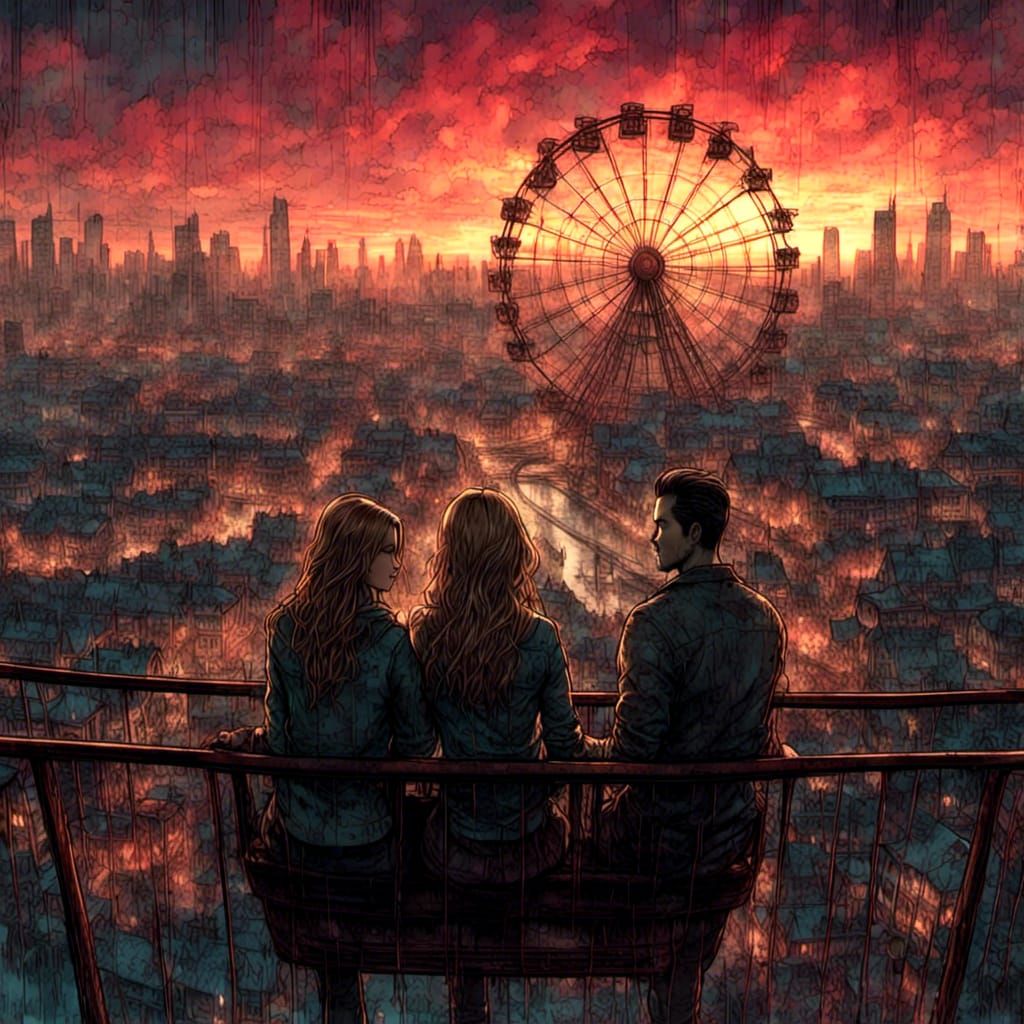 View to ferris wheel