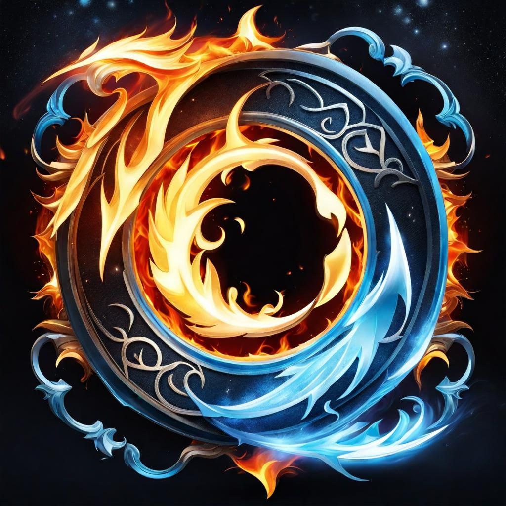 Yin and Yang: Fire and Ice Symbol