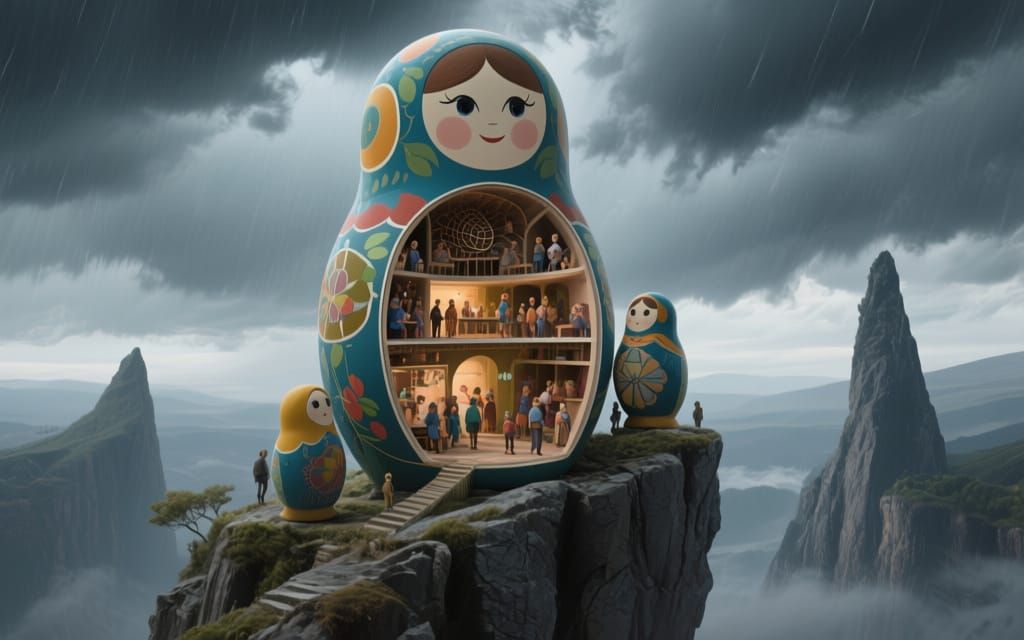 Cutaway Matryoshka FibonArchology