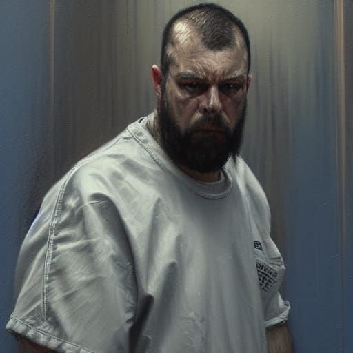 Death Row Inmate: Oil Painting Portrait