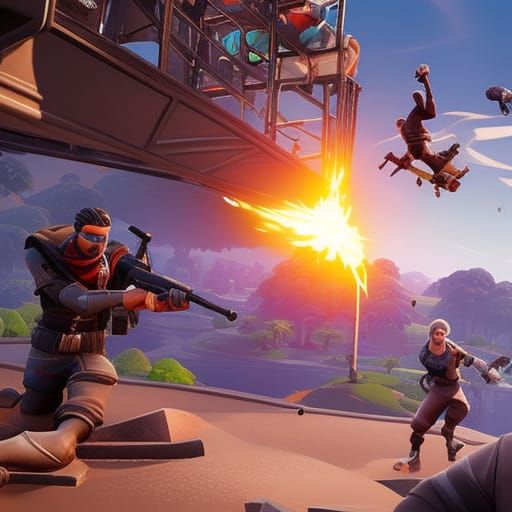 Cinematic Fortnite Scene: Digital Matte Painting