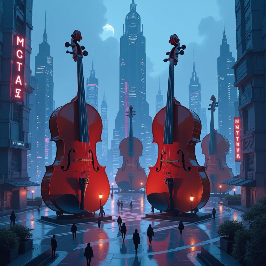 Futuristic City as a Musical Orchestra