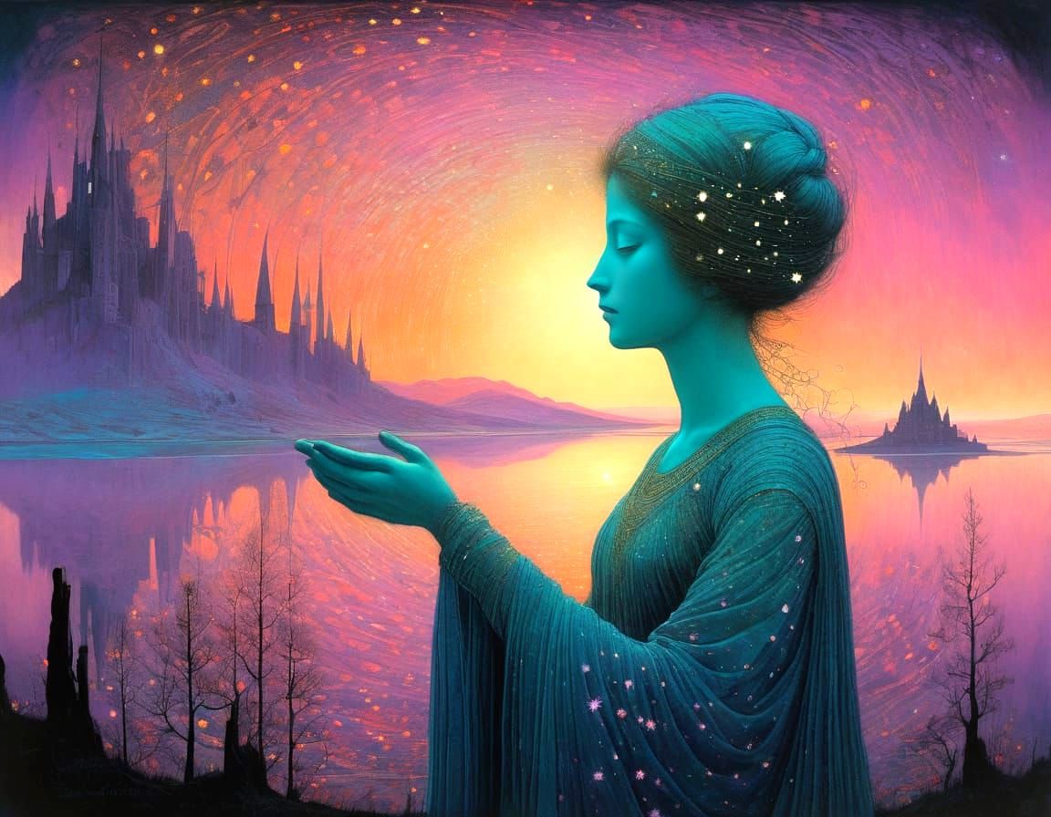 Whimsical Celestial Dreams in Vibrant Colors