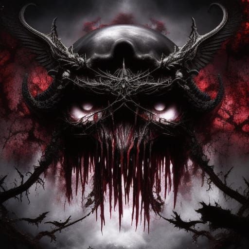 Creepy Dark Well: Gothic Horror Art