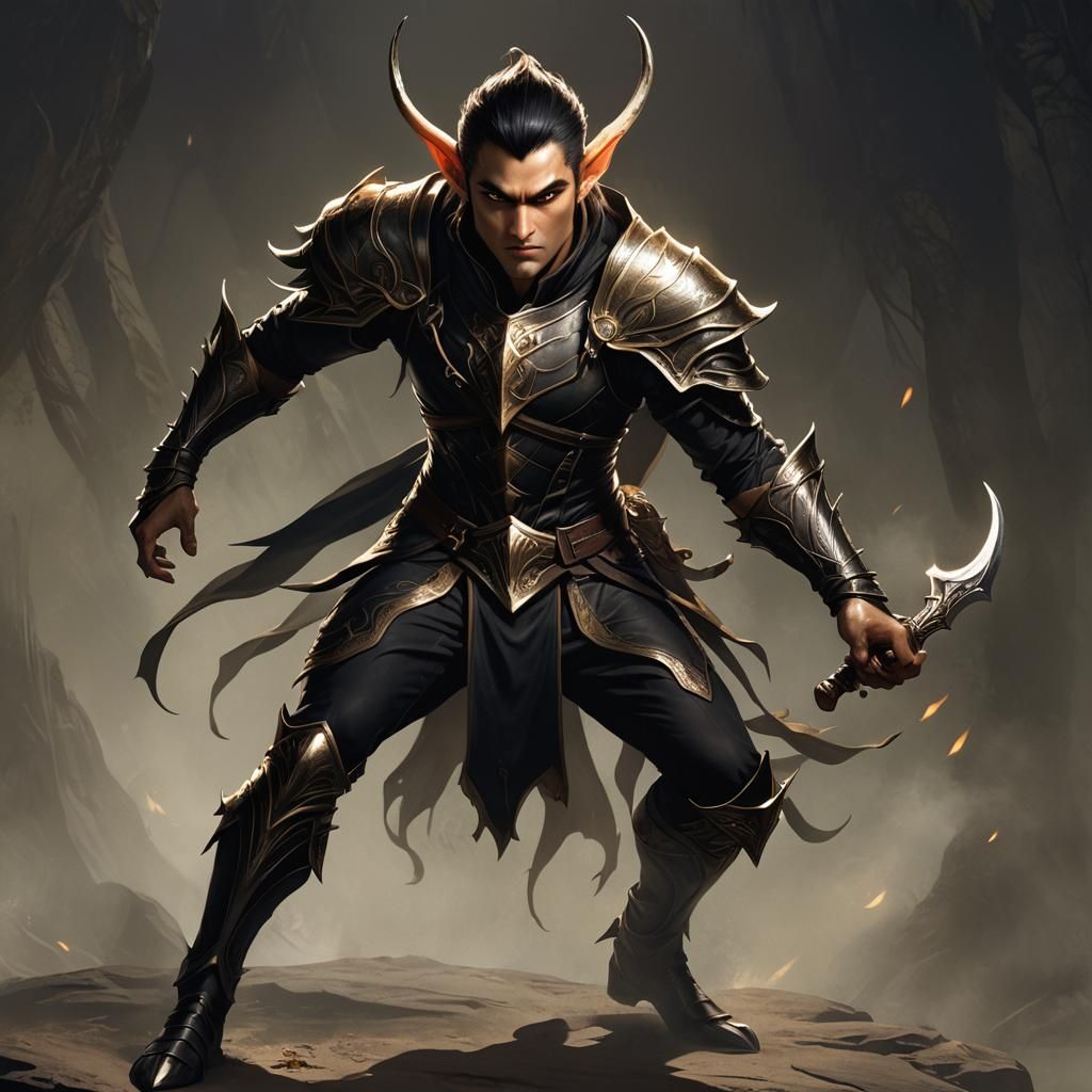 Fierce Dark Elf Warrior Concept Art