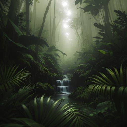 Jungle Explorers in Golden Hour Light