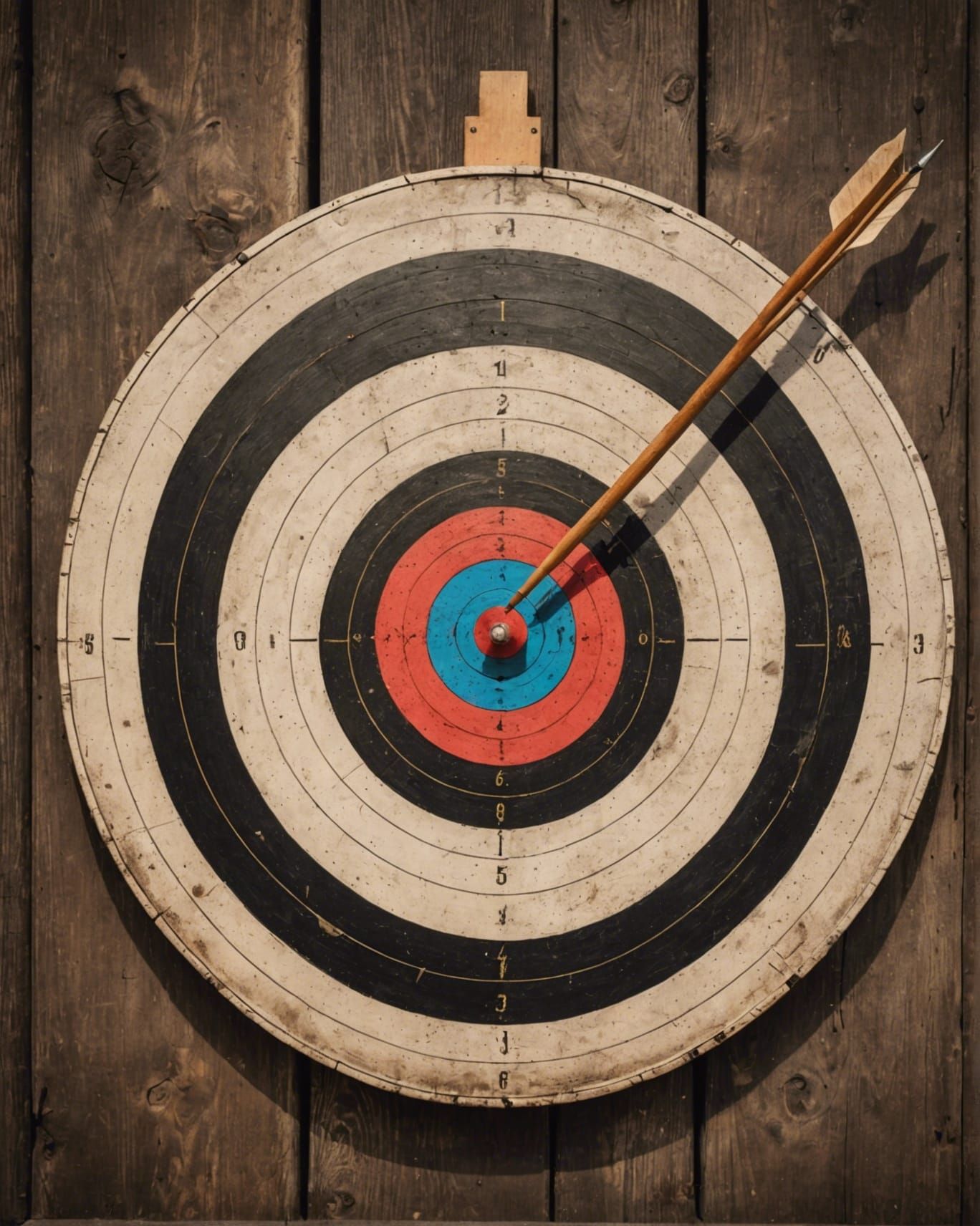Archery Target Bullseye: Rustic, Realistic Classic Photo