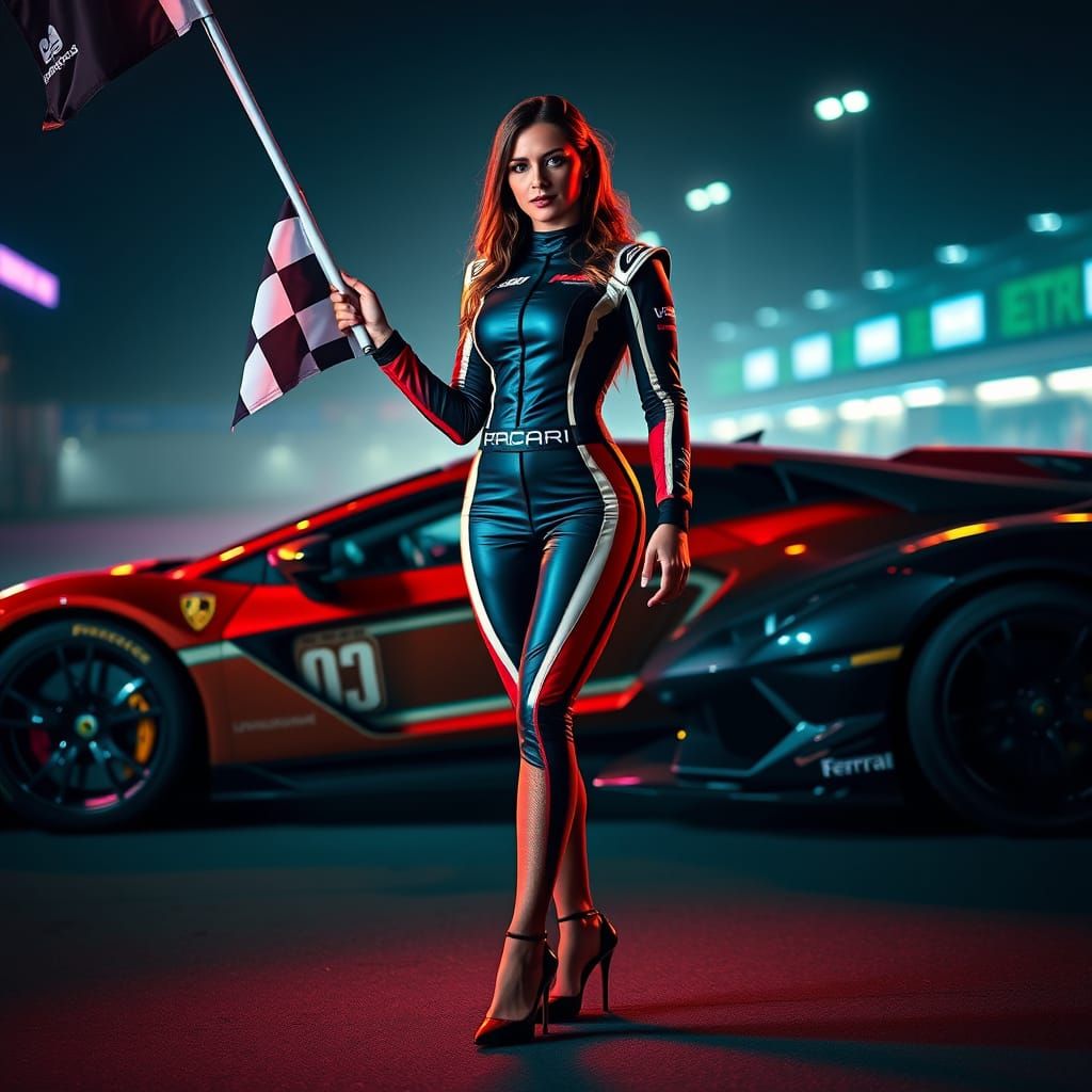 Danica Patrick Races into the Neon Future