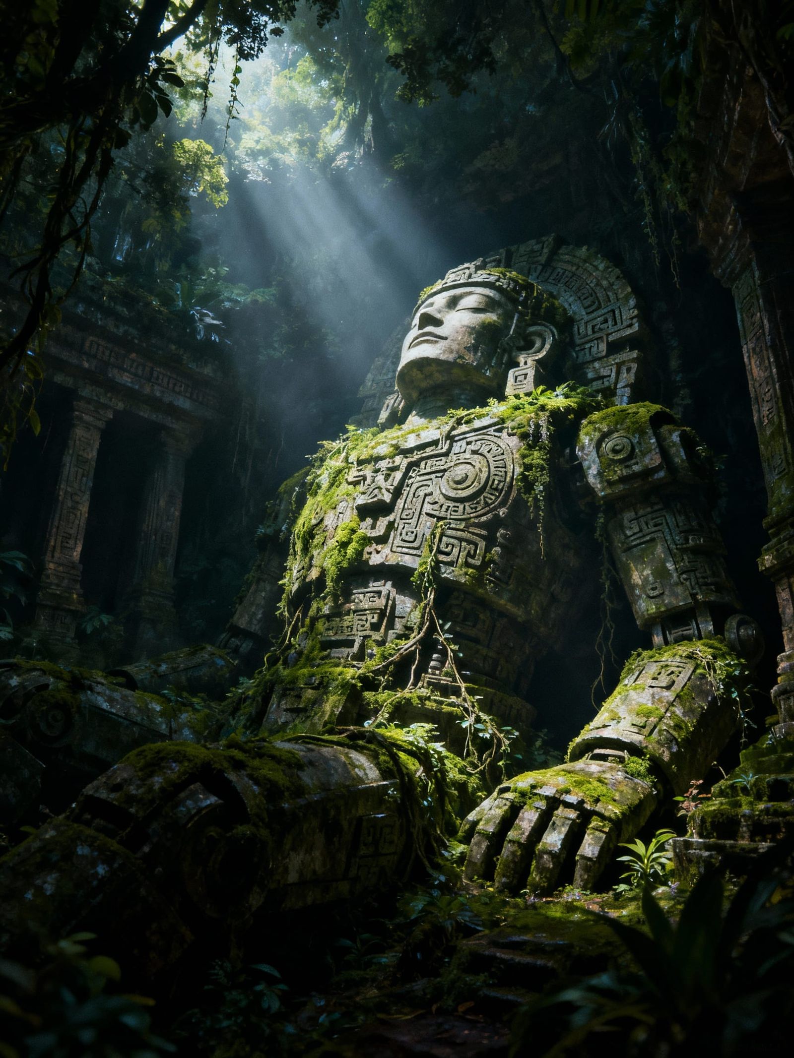 Ancient Automaton Slumbers in Mystical Jungle Temple