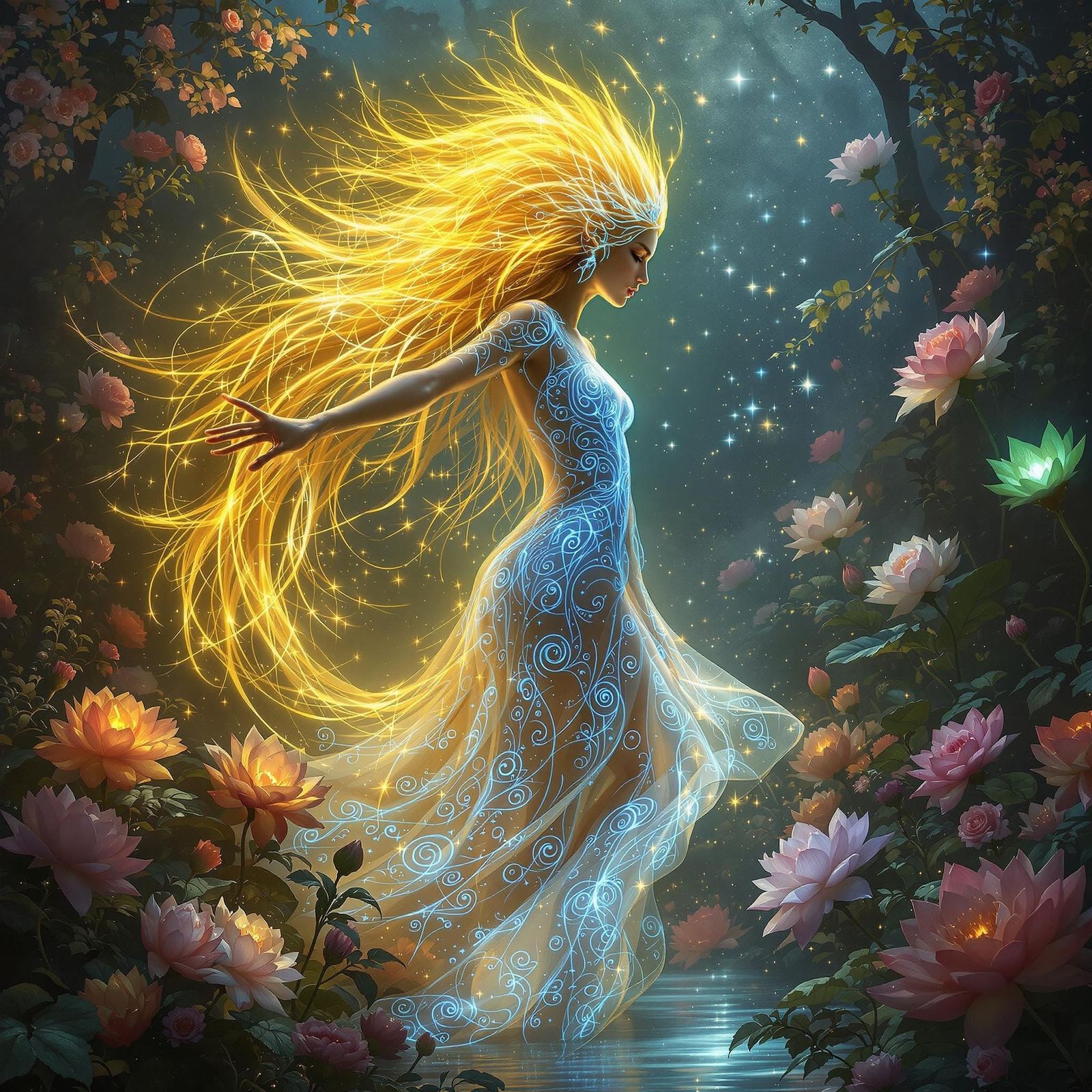 Phoenix-Woman Emerges Through Time Portal