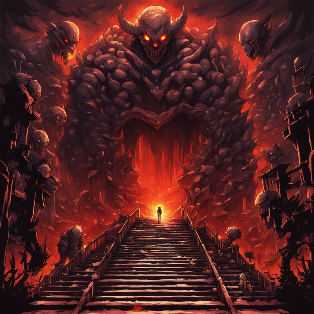 Entrance to Hell in Anime Key Visual Style