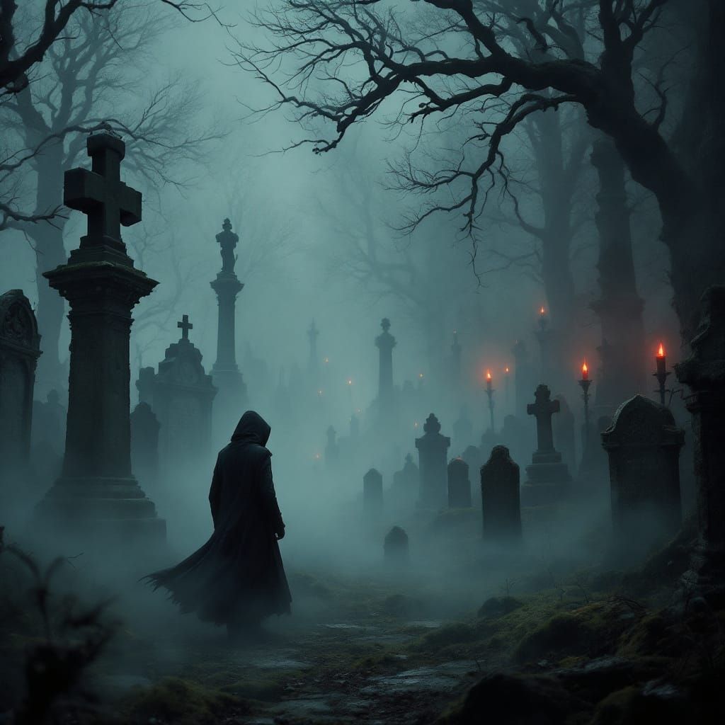 November 1st, All souls night on Ancient graveyard
