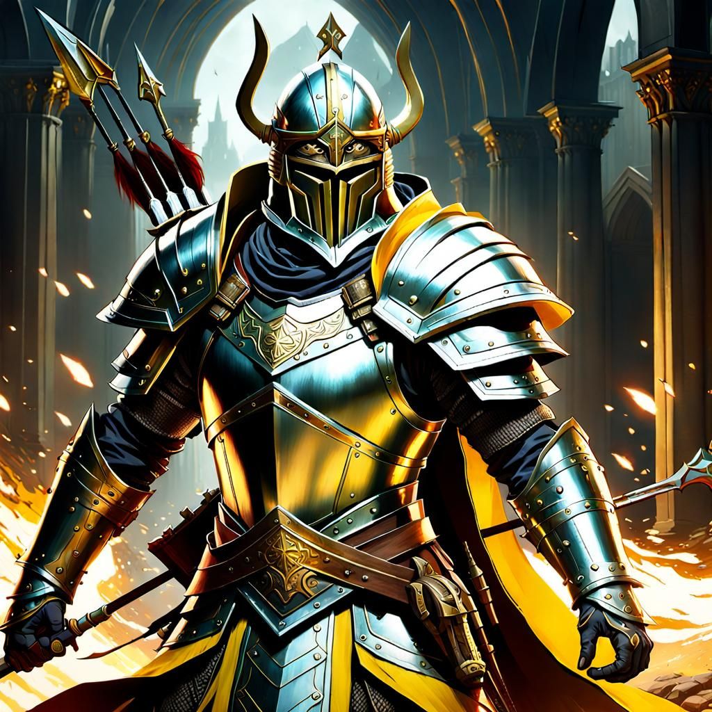 Armored Archer in Epic Battle