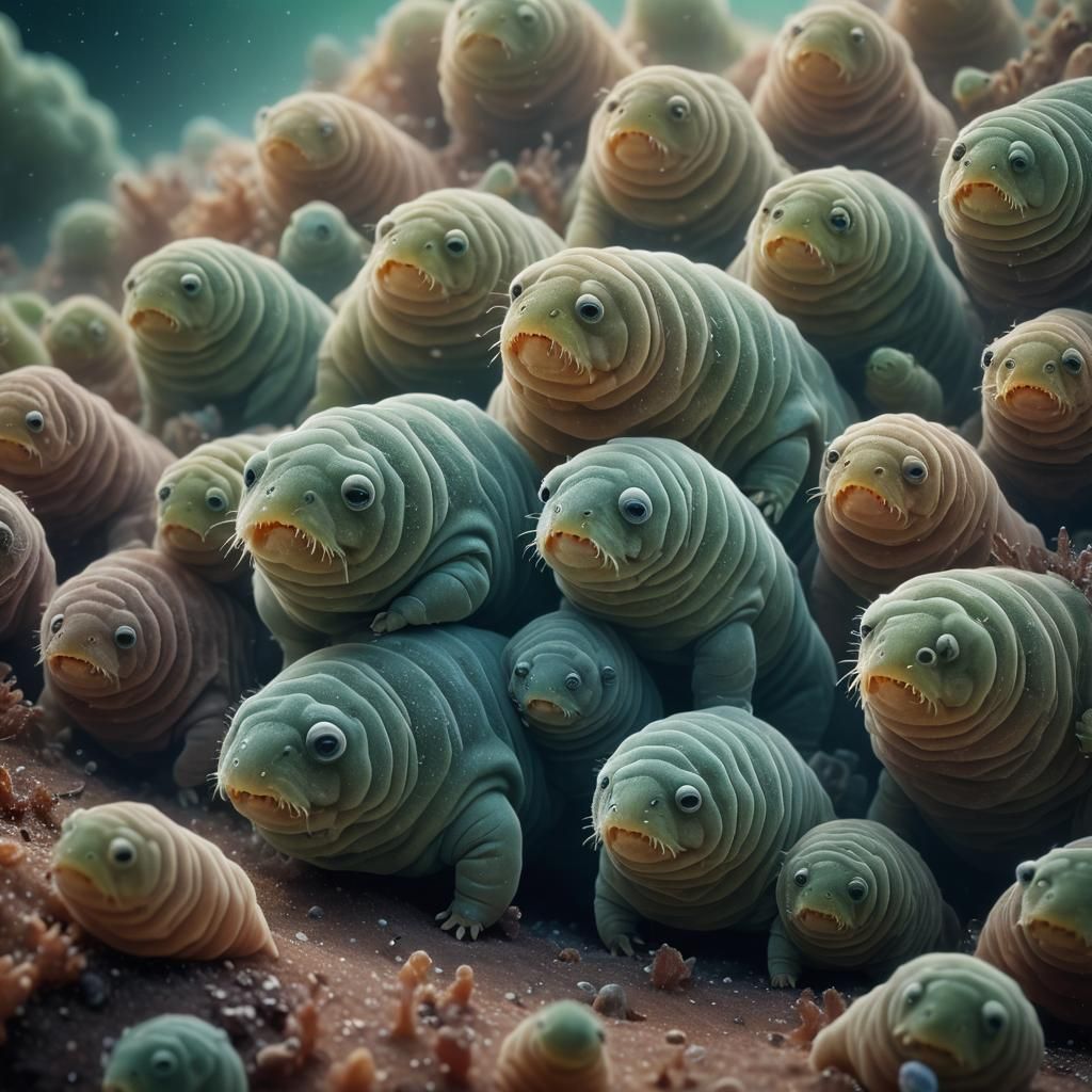 Tardigrade Embrace in Heavy Gas Atmosphere