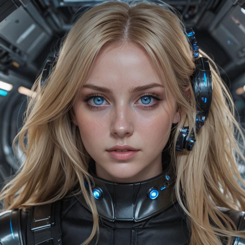 Beautiful Woman in Spacesuit: 3D Anime Art