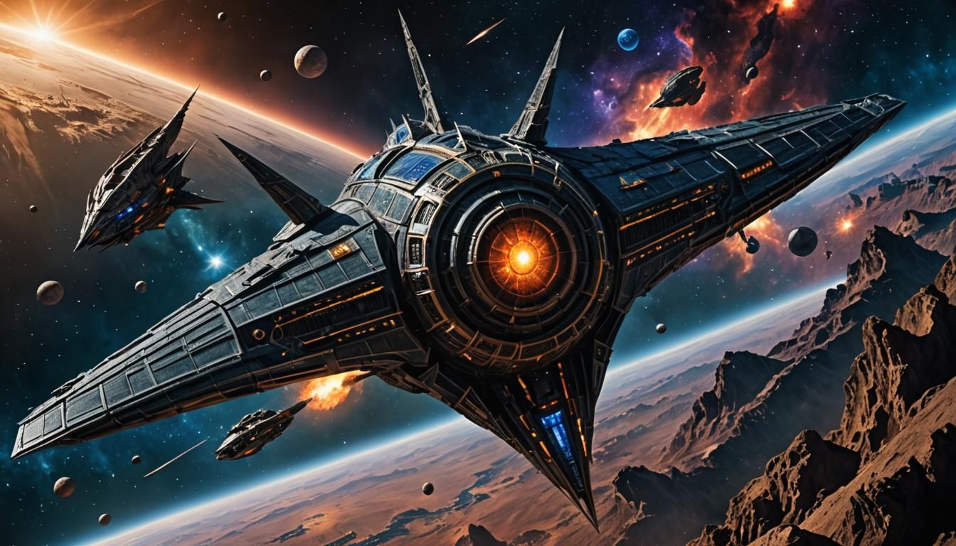 Kosh the Vorlon: Hyperrealistic Nebula Portrait