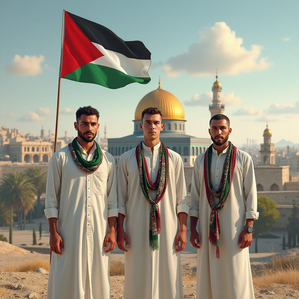 Young Men Stand United in Solidarity with Palestine, Inspire...