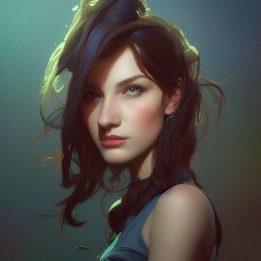 Detailed Portrait of Evie Hose in Artstation Style