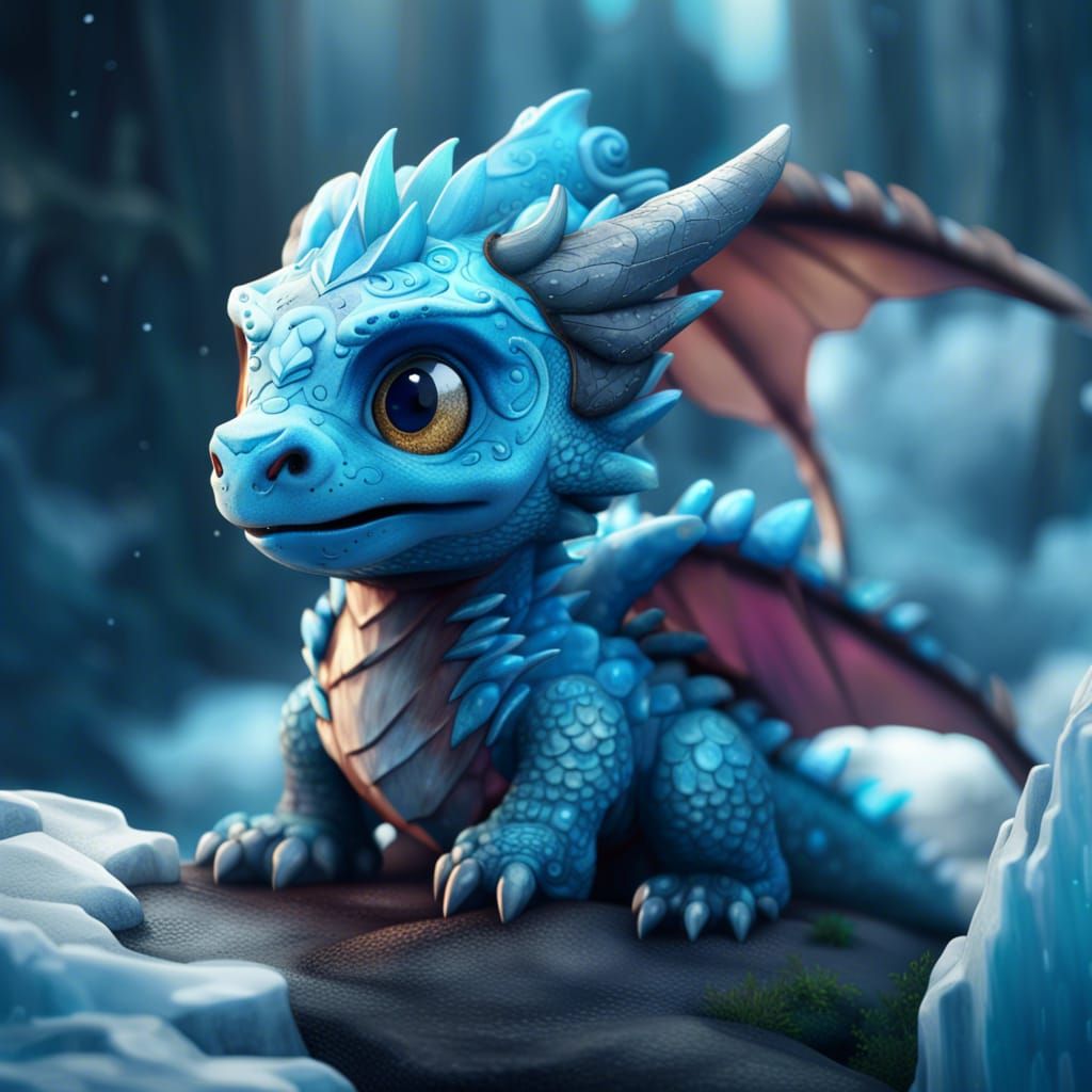 Cute Little Glacier Dragon