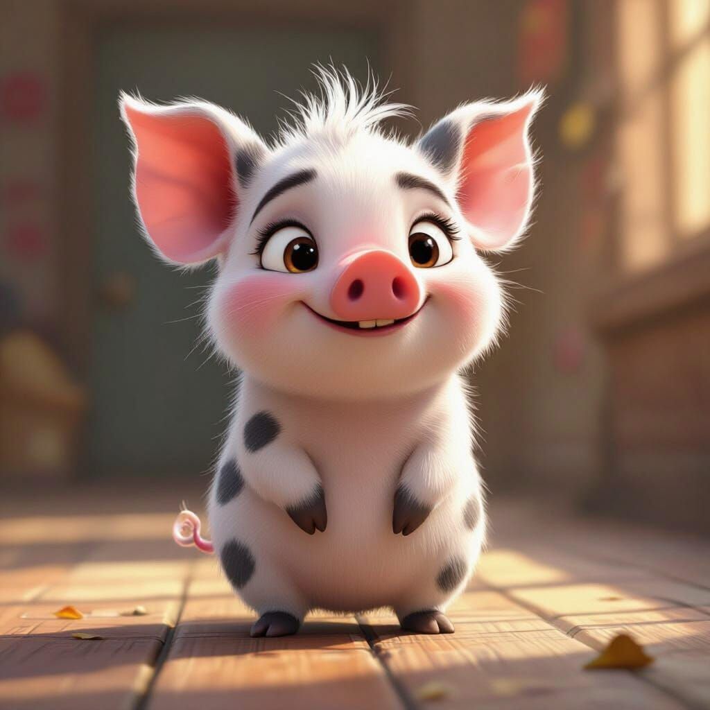 Zootopia Style Pig Character Illustration