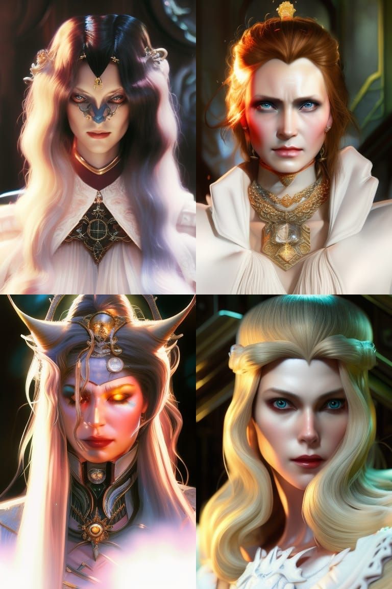 Vampire Queen in Anime Style Throne Room