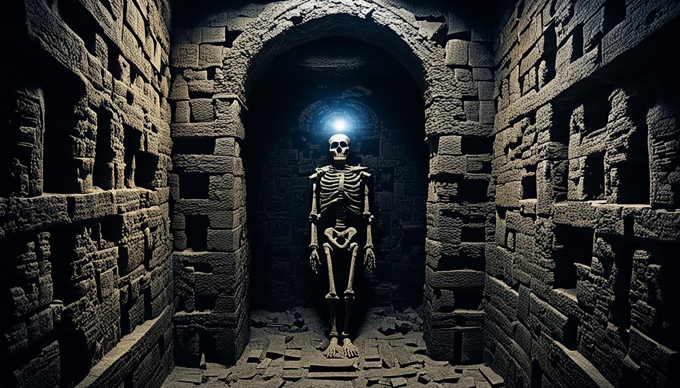 Cursed Cryptic Echoes through the empty Chamber of mummified...