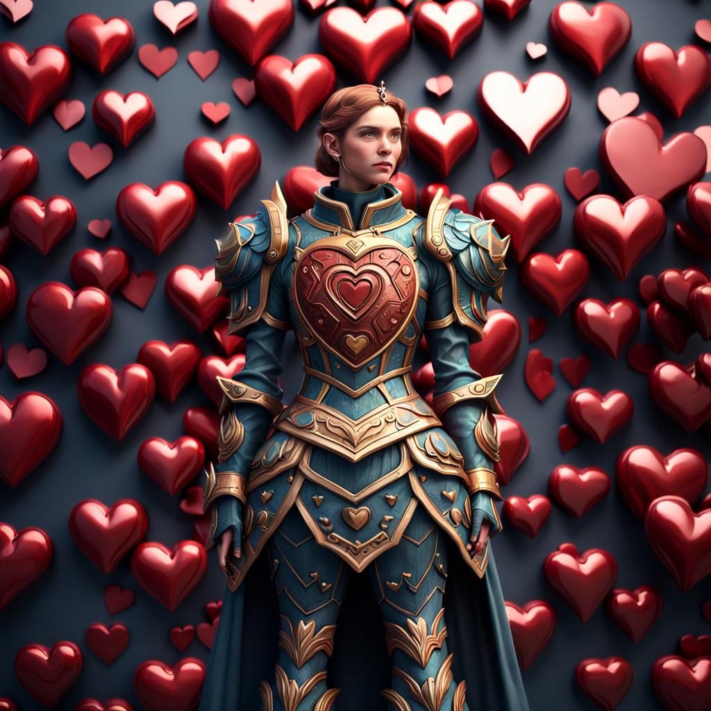Hearts everywhere on a full armor