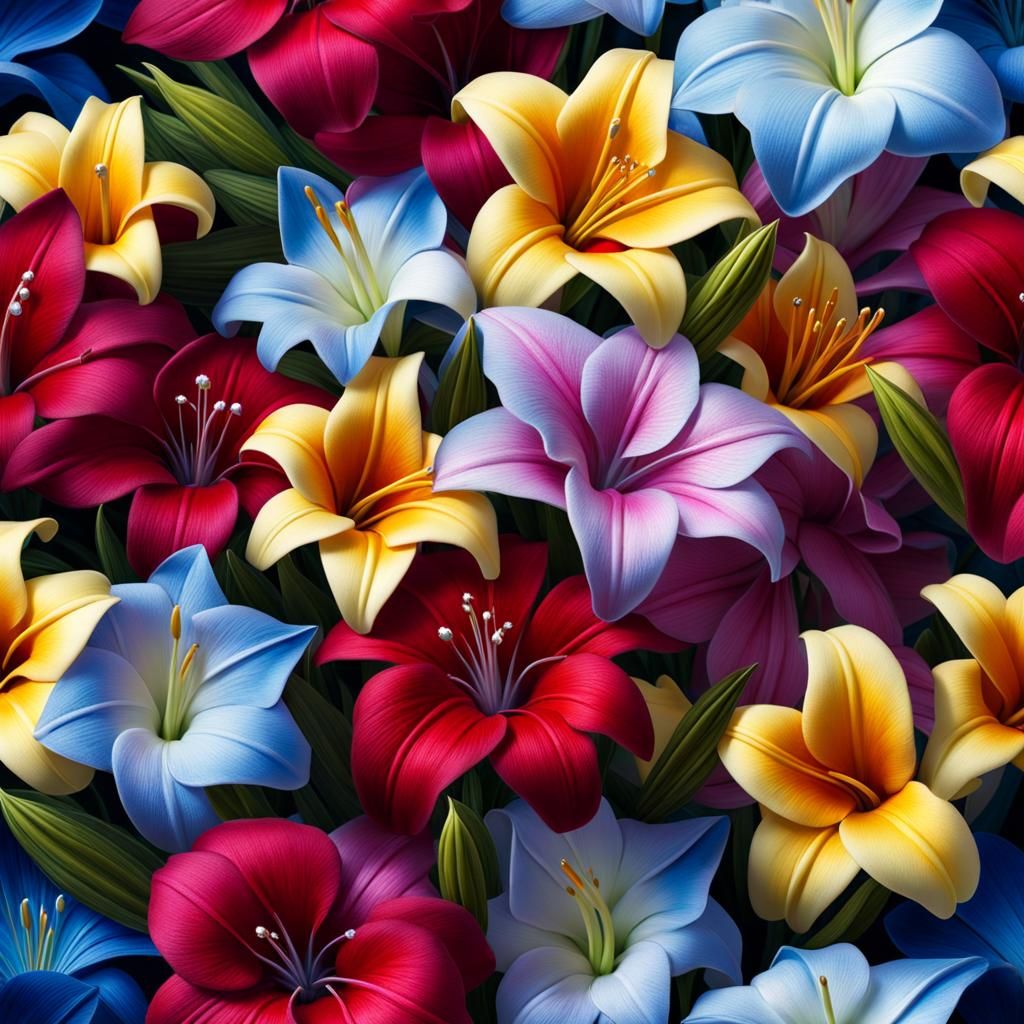 Wool and Crystal Flowers: Digital Matte Painting