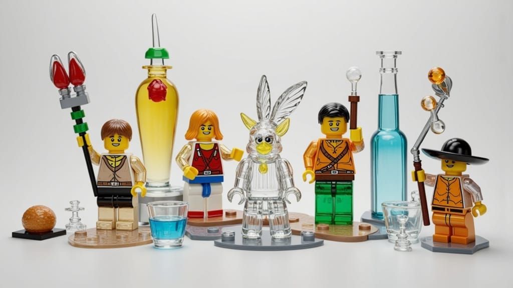 Glass Lego Minifigure with Crystalline Texture