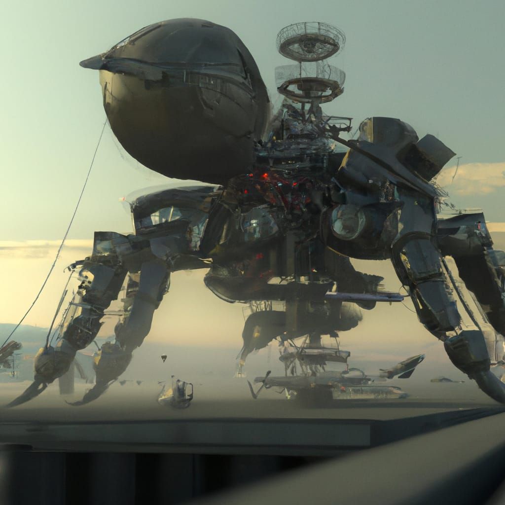 Epic War of the Worlds Scene in Paul Lehr Style