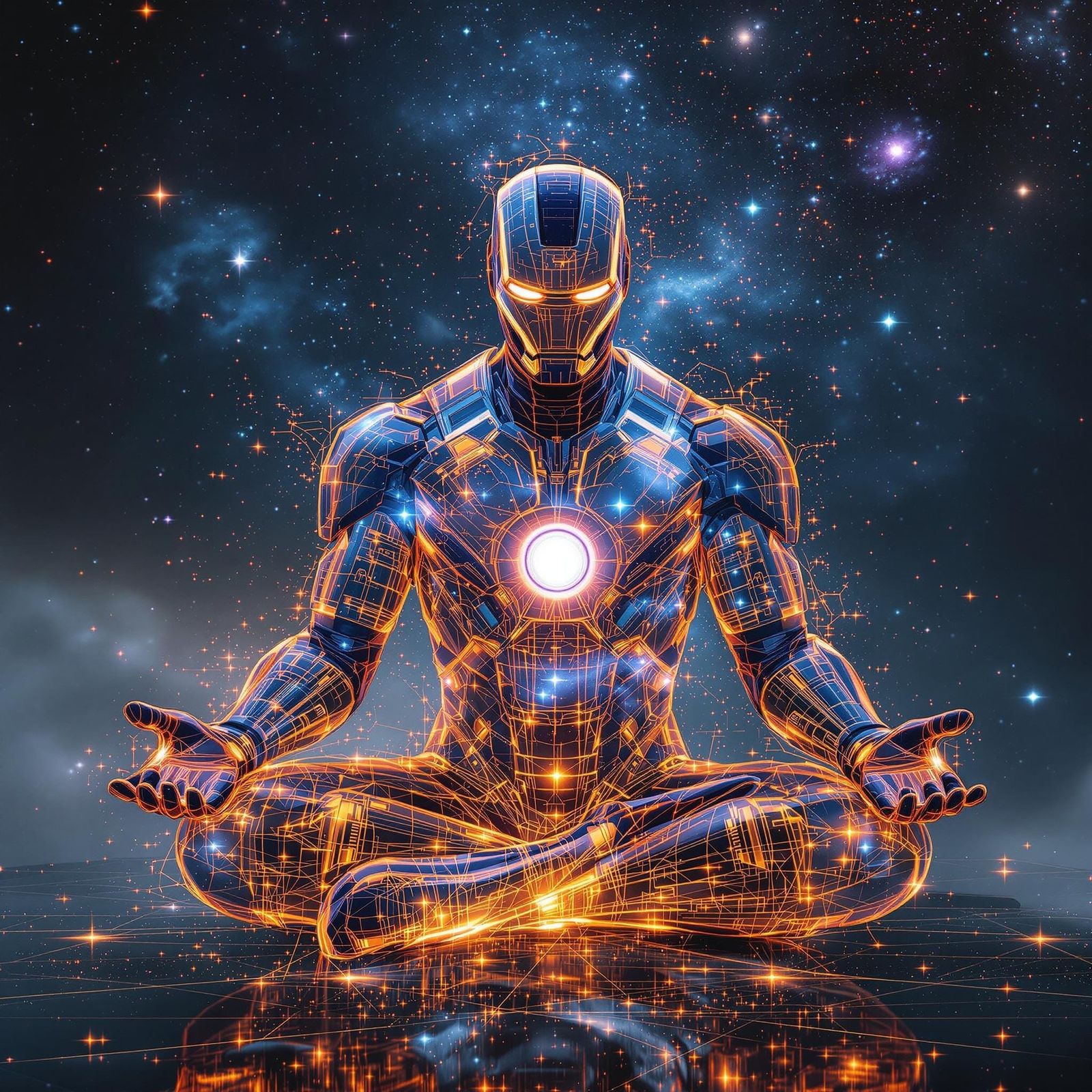 Ironman in Infinity Stone Meditation