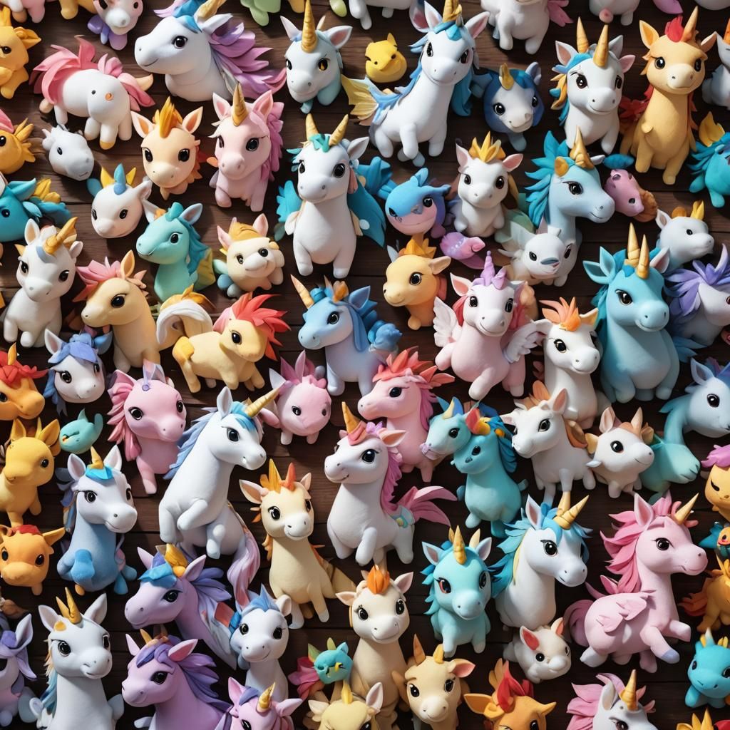 Fantasy Plushies in Hyper-Realistic 3D Anime Style