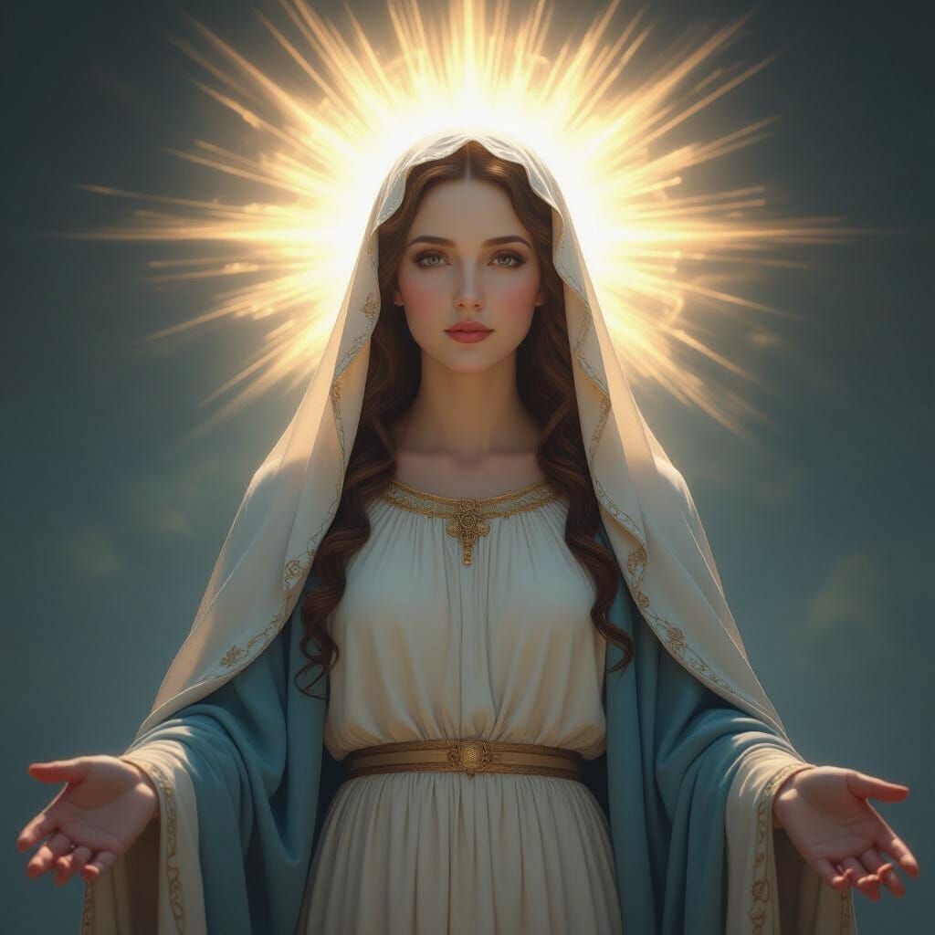 Madonna Appears on Earth in Celestial Splendor