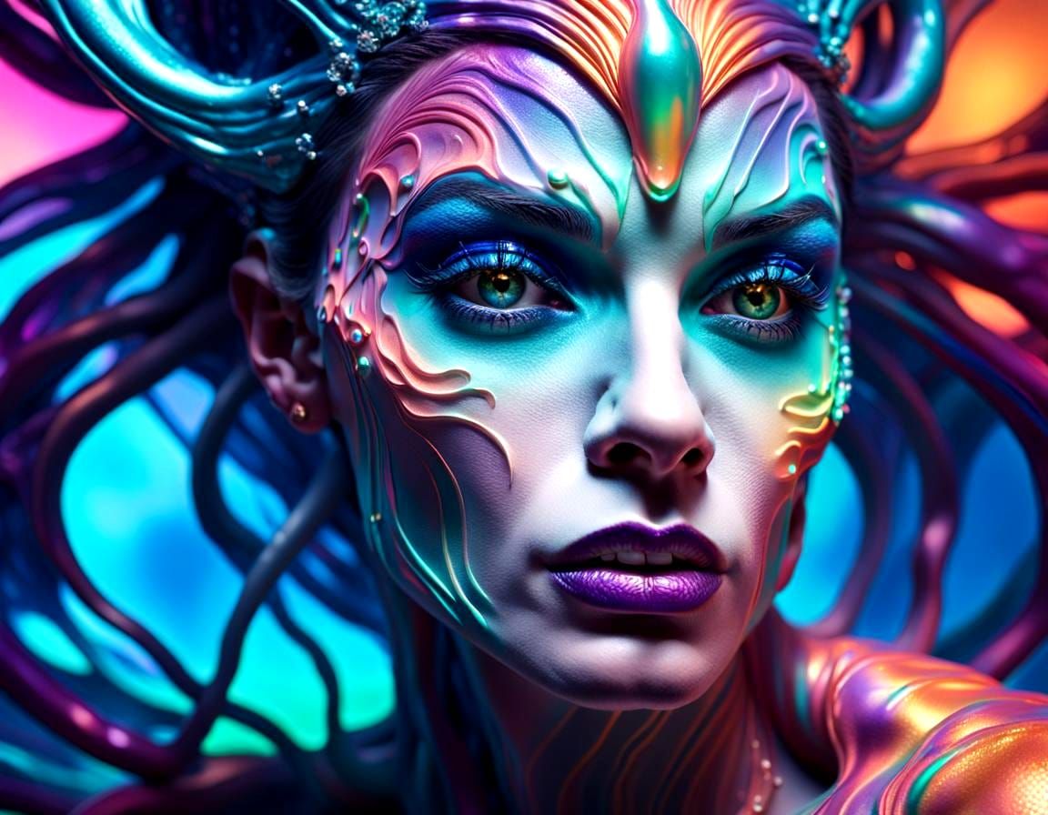 Mesmerizing Drag Queen Dreamscape with Vibrant Colors