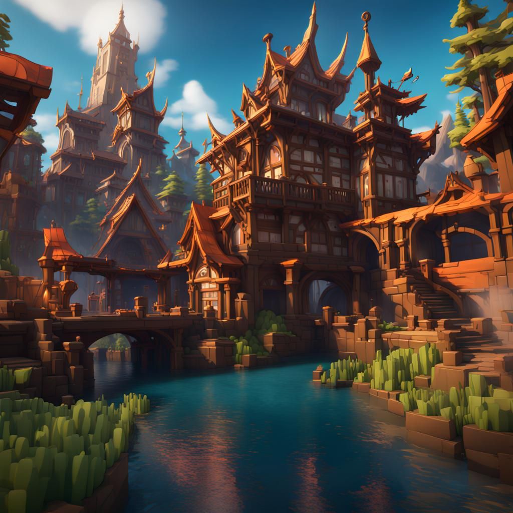 Detailed Roblox Matte Painting in Unreal Engine 5