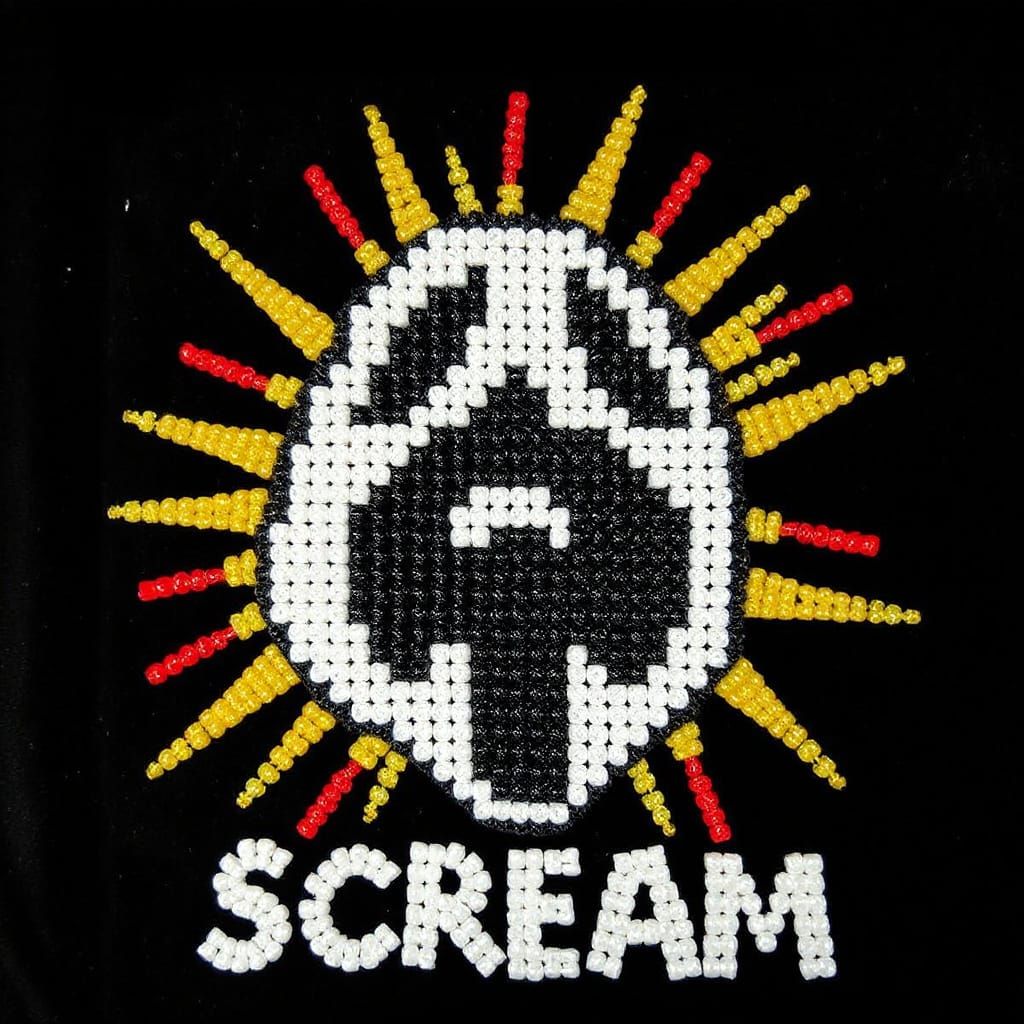 Beaded Interpretation of The Scream