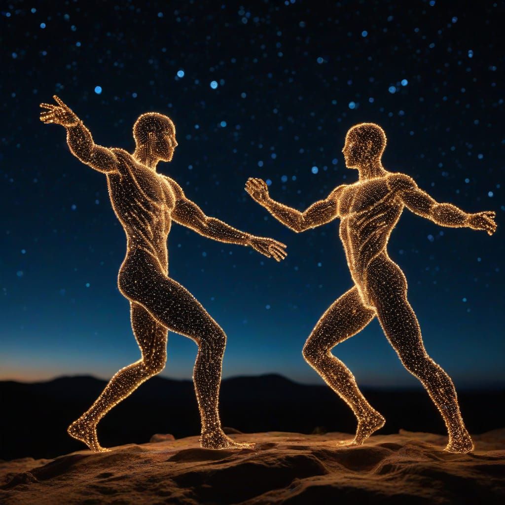 Stardust Dancers in the Night Sky